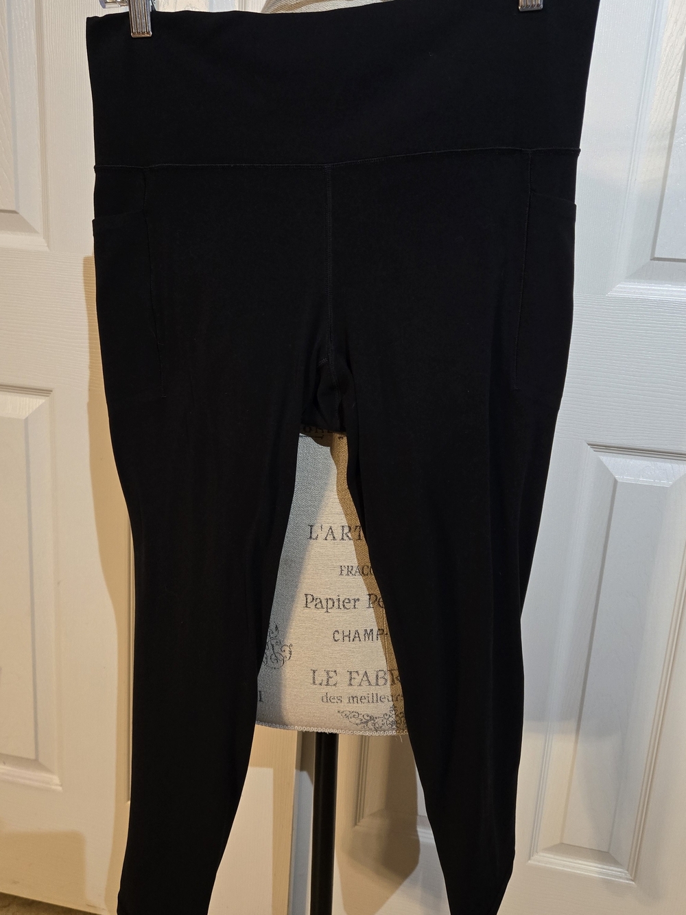 Athleta Black High-Rise Leggings with Side Pockets
